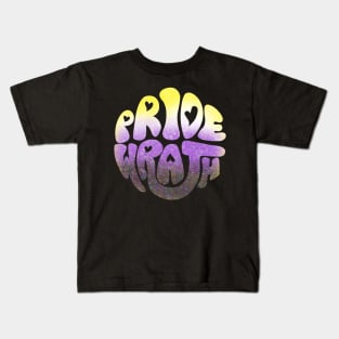 Pride and Wrath (Enby / Non-Binary Pride) Kids T-Shirt